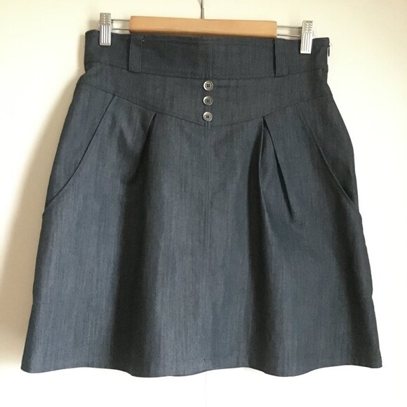 Y2K Birds Of North America Denim Skirt With Pockets - Picture 1 of 15
